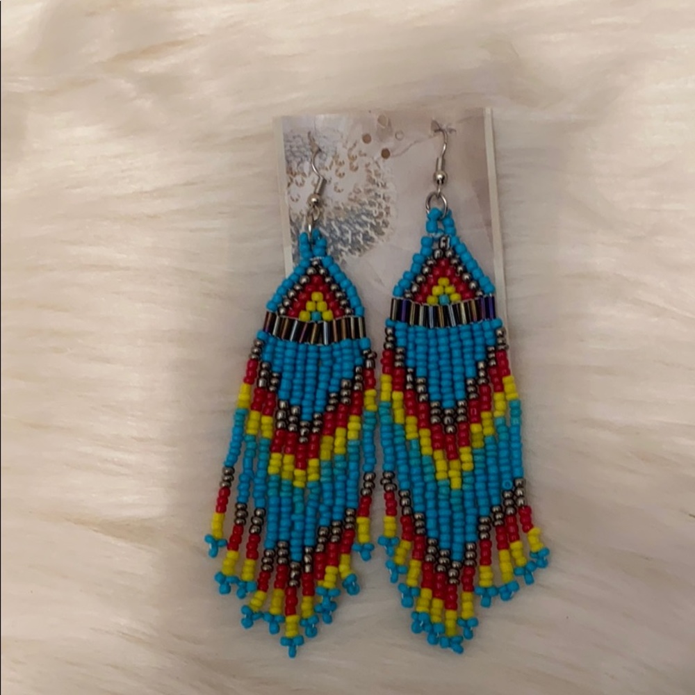 Elegant Multicolor Beaded Earrings